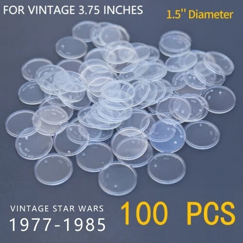 100X DISPLAY STAND Base FOR 3.75'' STAR WARS VINTAGE FIGURE CLEAR 1.5'' diameter