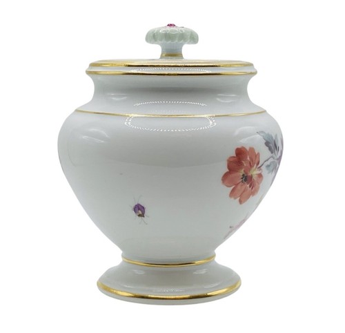 Antique Meissen Gilded Floral 4” Vase w/Lid Blue Crossed Swords (Rare) OOAK - Picture 5 of 9