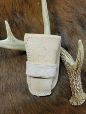 Rough Out Leather Trapper Knife Sheath. Fits Case, Rough Rider, Moore Maker
