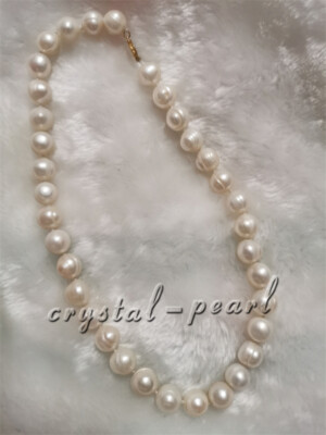 Collana Di Perle Australiane (13-16 Mm) Con Chiusura In Oro Bianco 18 - Foto 3