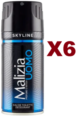PZ MALIZIA UOMO SKYLINE EAU DE TOILETTE DEODORANTE 150ML PROFUMO