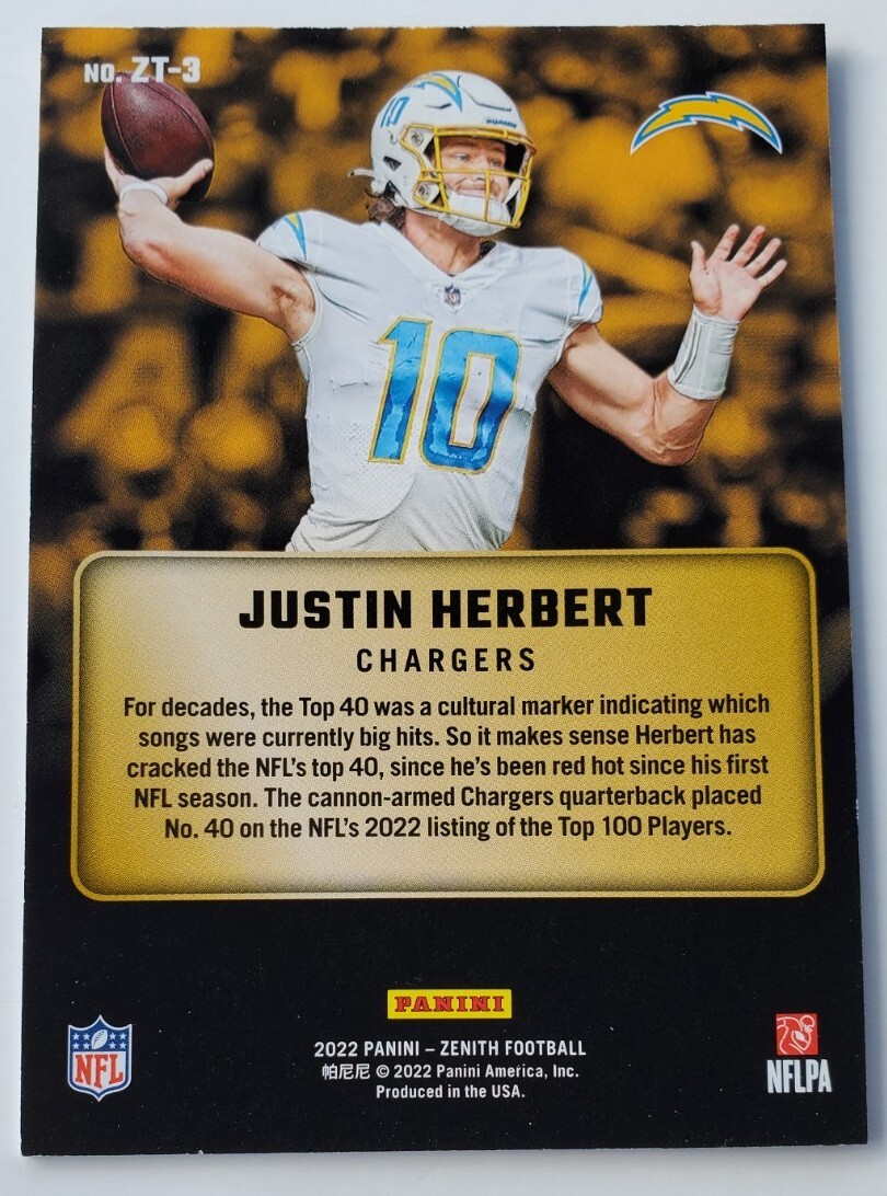 PANINI NFLカード GOLD STANDARD JUSTIN HERBERT LOS ANGELES CHARGERS 18/75 #103 送料無料 中古 IT1 楽天市場】【中古】 PANINI NFLカード GOLD STANDARD JUSTIN