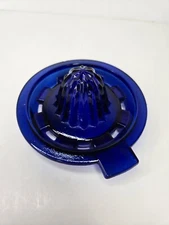 Vintage Fresh Juice Cobalt Blue Glass Citrus Reamer Manual Juicer