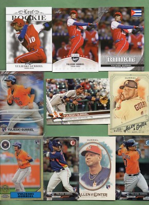 Yulieski Gurriel (Houston Astros) 19 Card lot w/Rookies & Insert (no duplicates)