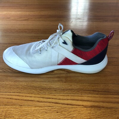 FootJoy Flex Golf Shoes Men Size 12 Spikeless Performance White Red Navy Golf s-l400.jpg main image 3