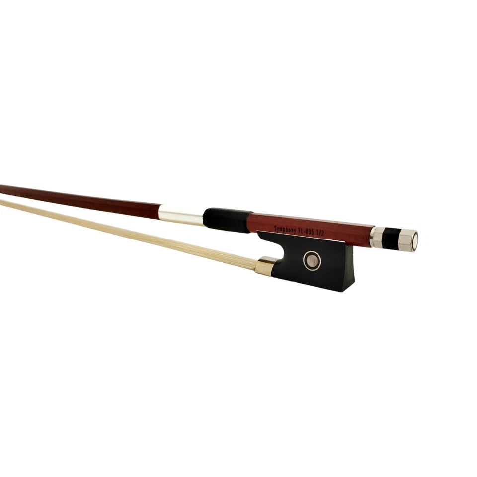 Brand New Symphony FL-035 Half Size 1/2 Violin Bow w/Real Horse Hair, Ebony Frog - Image 2 of 4