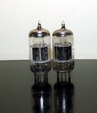 RARE Matched Pair RCA 5814A/12au7/ECC82 Black Plates tubes - 1960s - Test NOS