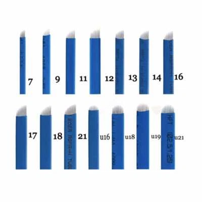 INNOFINITY 0.18mm Microblading Blades 9cf 9 Pin Shading Needles Eyebrow Tattoo Curved UK