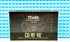 THAT'S  CD  IV F  46  SUONO FORMAT  1990  TYPE IV  BLANK CASSETTE  TAPE (SEALED)