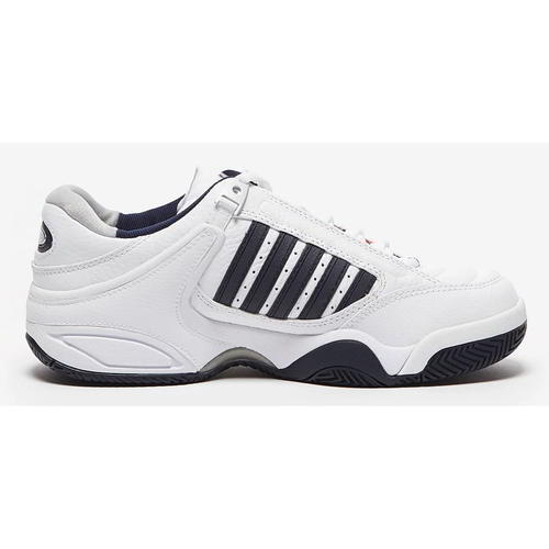 K Swiss Defier RS Mens Classic White Dark Blue Tennis Trainers Shoes Size 814 eBay
