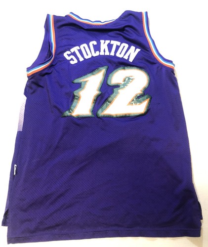NBA Utah Jazz #12 John Stockton Adidas Hardwood Classic Jersey Men’s Size L - Picture 2 of 10