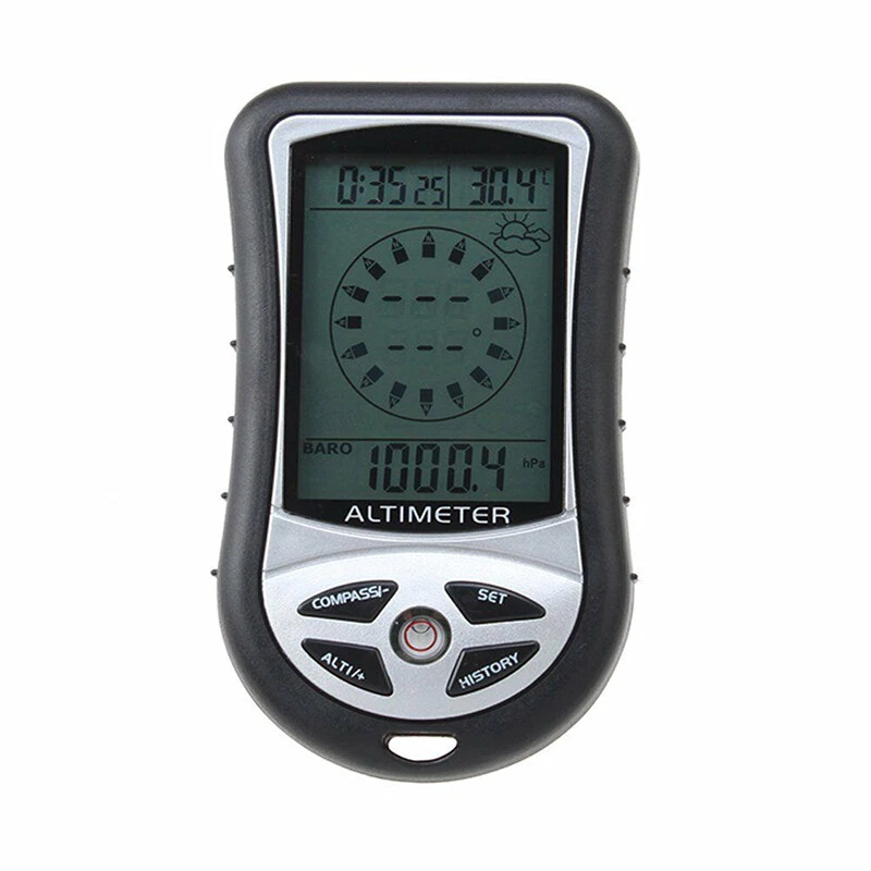 Portable Multifunction Altimeter Digital Compass Clock Barometer Thermometer - image 3 of 4