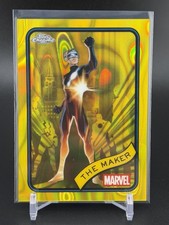 2025 Topps Chrome Marvel The Maker Yellow Lava Refractor #74