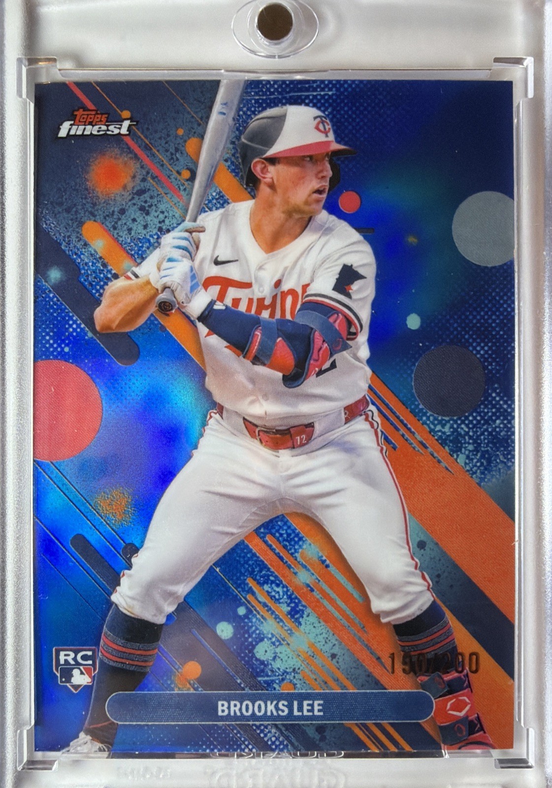 Brooks Lee 2025 Topps Finest Blue Refractor /200 RC Minnesota Twins #31