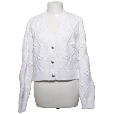 DeFacto, Strickjacke, Damen, Größe: S, Weiß, Acryl/Polyamid, Musterstrick #hyI