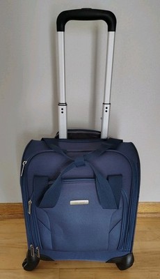 Samsonite Spinner Underseater Suitcase 360 Degree Wheels Navy Blue 15x13x8 EUC