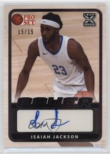 2021 Leaf Pro Set Power Base Black Spectrum Foil 15/15 Isaiah Jackson Auto 2g6