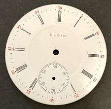 Antique Elgin 16s Pocket Watch Dial Porcelain 42.45mm USA