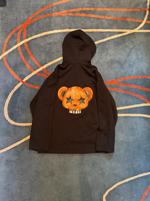 Acne Studios Florida Bears PSS17 Hoodie Black Bear Graphic 100% Cotton Size M