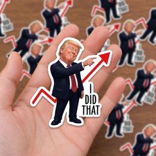 100pcs Trump I Did That Funny Sticker, Anti Trump Stickers Decal, Humor Vinyl De