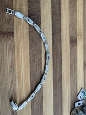 Gorgeous Slim Silver Panel Bracelet With Shib...