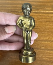 Vintage Manneken Pis Bottle Pourer Bruxelles Brass Cork Brussels Belgium
