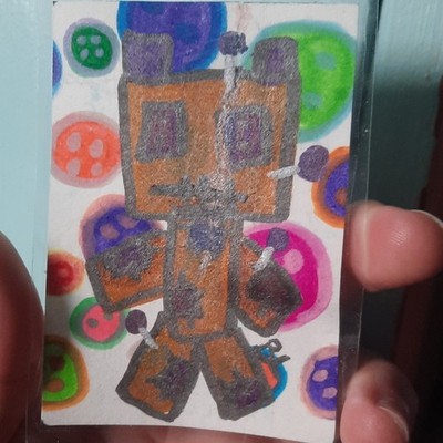  Box Voodoo Doll Original Drawing, 2026, Ink & Marker, OOAK aceo