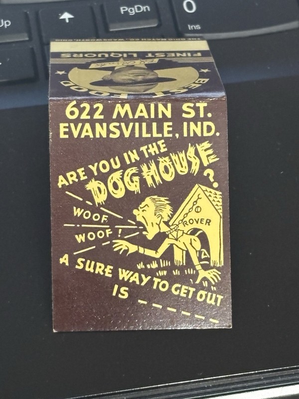 1930s Evansville Indiana Advertising Matchbook Ed Painter’s Tavern 🍻