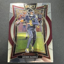 2024 Panini Select Jayden Daniels Rookie Card # 26 ROY RC Commanders!