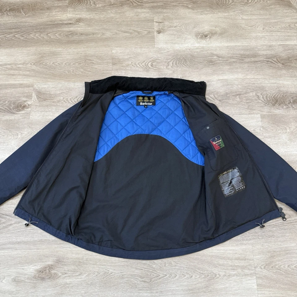 Barbour Men’s Size M Limey Waxed Cotton Nautical Corduroy Leather Quilted Jacket - Image 4 of 4