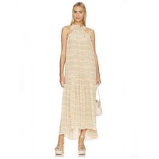 NWT Ulla Johnson Celeste Neutral Aesthetic Silk Maxi Dress in Opal Size 2 Waves