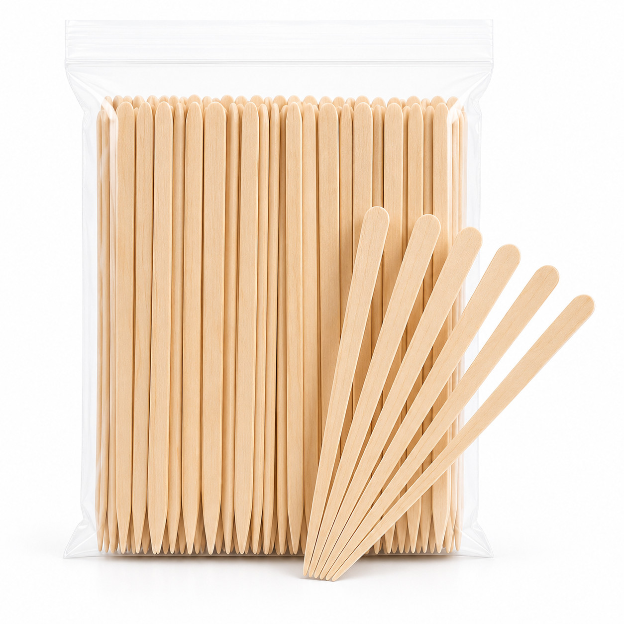 200 Wooden Eyebrow Waxing Spatulas Disposable Birchwood Wax Applicator Sticks
