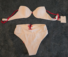Onia Johanna Top Bottom White Bikini Swim Swimsuit Set NEW with Tag