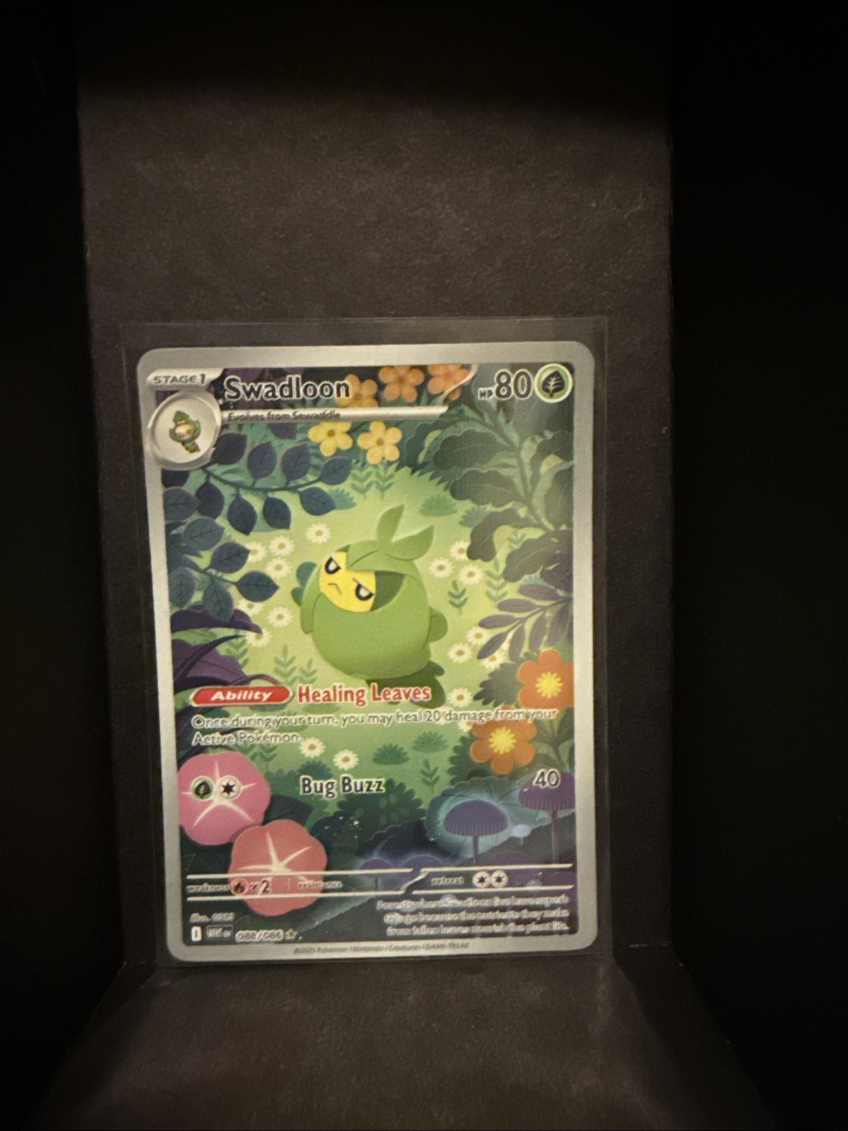 Pokémon TCG White Flare Swadloon Card IR 088/086 Holo English NM Condition