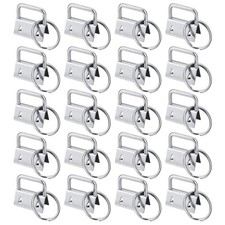 Key Fob Hardware,20 PCS 1 Inch Key Fob Keychain with Keychain Rings for Key C...