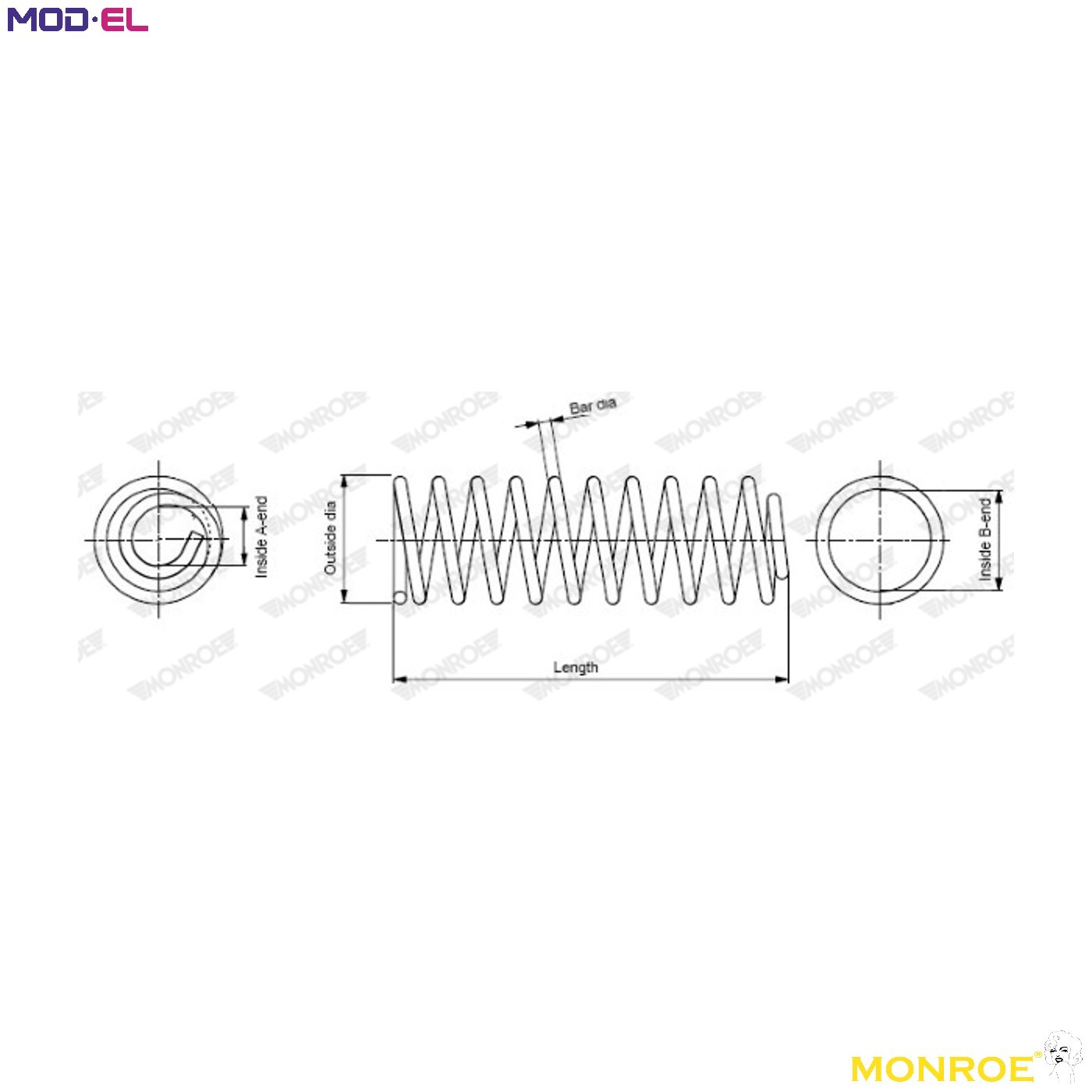 MONROE Coil spring RENAULT SE0407 7700821170,8200192913,8470199 Suspension spring,Springs,Coil springs,Coil spring suspension,Suspension springs - Image 6