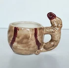 Vintage Ceramic Barbotine Baseball Player Cup USA AP 76 57