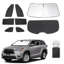 TINGLU Window Shades for Toyota Highlander 2014-2019 Accessories Side Full Wi...