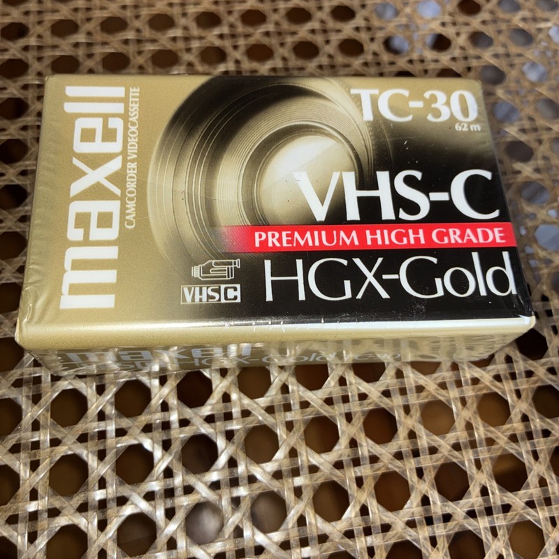 Maxell VHS-C Camcorder Video Tapes TC-30 HGX-Gold Premium Grade Sealed