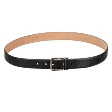 DOLCE & GABBANA Cintura Pelle Lucertola Fibbia Metallo Argento Nera