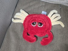 Russ Berrie Clawed Red Yellow Crab Bean Bag Plush 11"