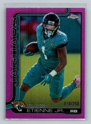 2025 Topps Chrome Travis Etienne Jr. #139 Pink Refractor #/250 Jaguars
