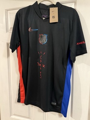 Barcelona Cactus Jack Black Soccer Jersey Plain US Size Large | eBay