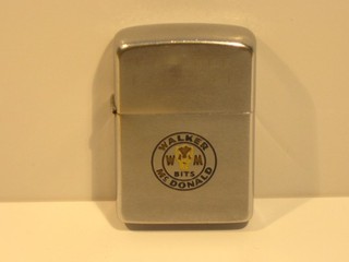 Zippo Lighter Canada Patented 1950 Walker McDonald Bits WM