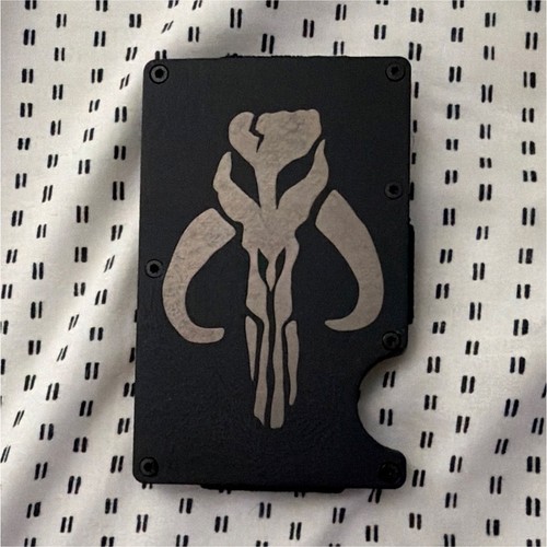 Morale Tags Mandalorian Black Men's Slim Fold Money Clip Wallet