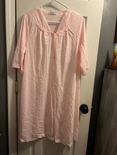 Vintage Vassarette Nightgown Pink Knee Length Sz L