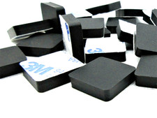 3/4" Square x 3/16" Silicone Rubber Feet Peel  Stick 3M Adhesive Anti-Slip