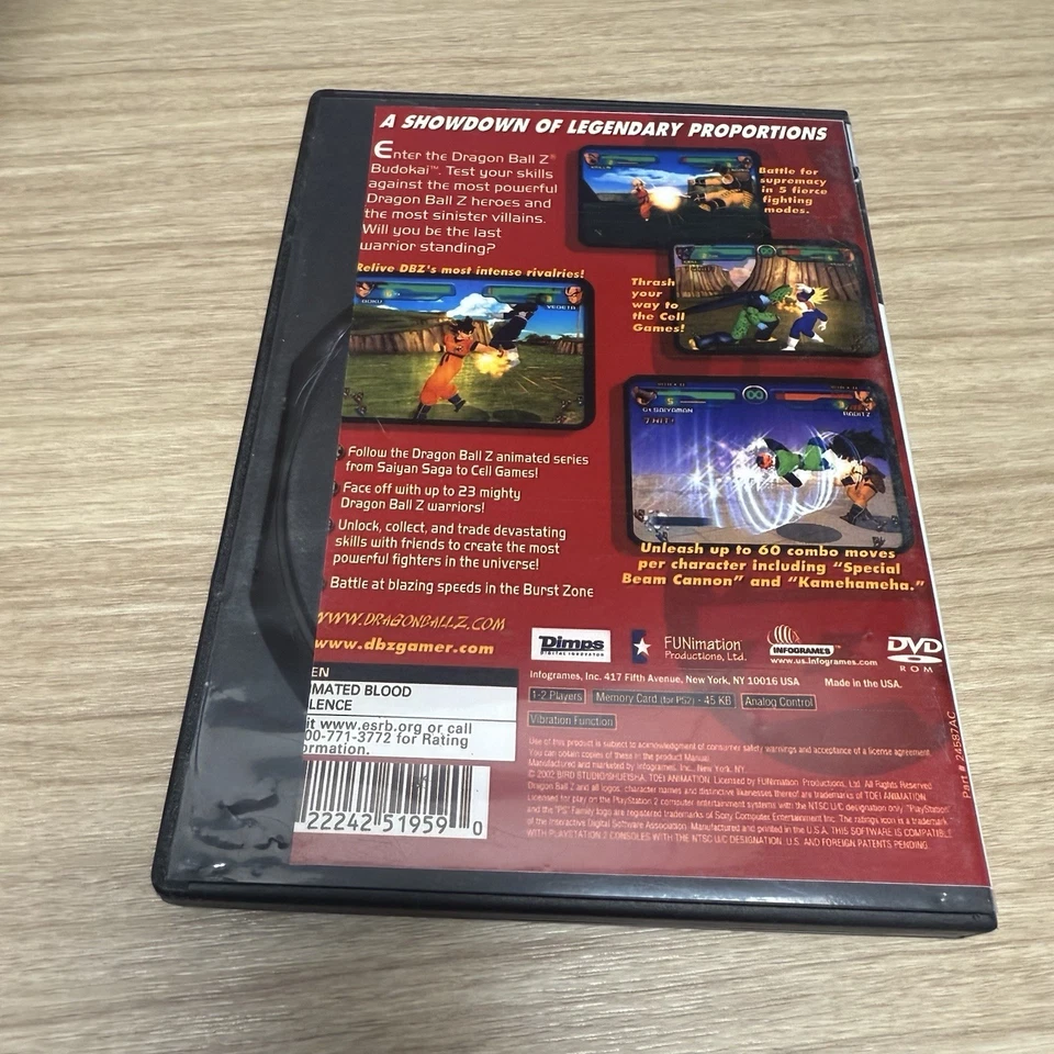 Dragon Ball Z: Budokai (Sony PlayStation 2 PS2, 2002) Tested Works - Image 2 of 4