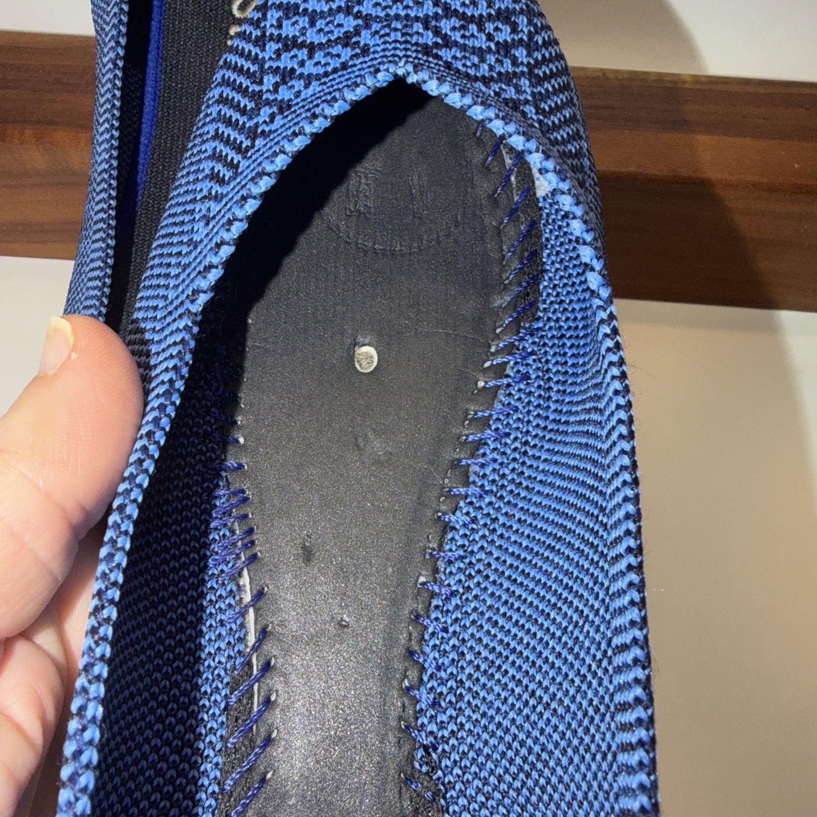 Rothy's The Point Flat in Lapis Python Blue Rare … - image 5