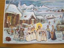 Swedish St Lucia procession advent calendar with Sweden costume folk Christmas
